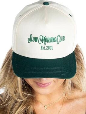 Slow mornings club baseball hat